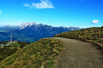 Austrian Alps-view on the Dachstein from Hauser Kaibling