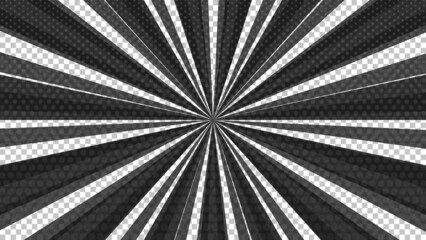 Black comic book transparent background