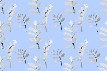 seamless pattern scented fragrant trendy pale blue aster