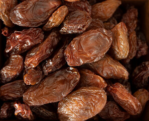 raisin grains, close-up. nuts. background. 