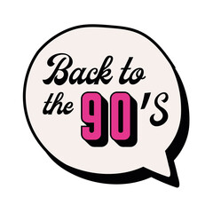 back to the 90s lettering