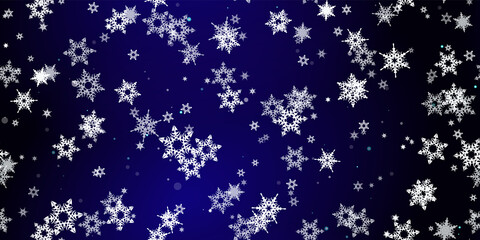 Falling Snowflakes seamless pattern flying snow