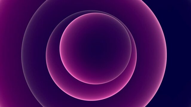 Abstract classy and luxurious neon light circle loop background in pink and blue. Concept 3D animation for showcase, sale, and packshot templates with minimalist elegant and modish hologram art look