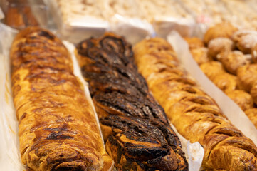 Oriental Arabic Turkish Sweets and dessert at the market.