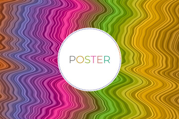 Artistic banner design. Abstract digital art in colorful colors. Creative landscape cover page template. Can be used as banner, flyer, poster, business card, brochure. Powerful vector illustration.