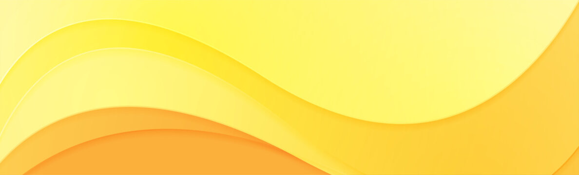 Bright yellow elegant minimal waves abstract background. Vector banner  design Stock Vector | Adobe Stock