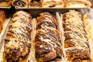 Oriental Arabic Turkish Sweets and dessert at the market.