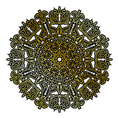 Vector round abstract circle. Luxury Mandala style.