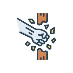 Color illustration icon for perhaps