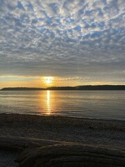 sunset over the sea