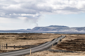 Clouds of smoke over the volcano Fagradalsfjall - obrazy, fototapety, plakaty