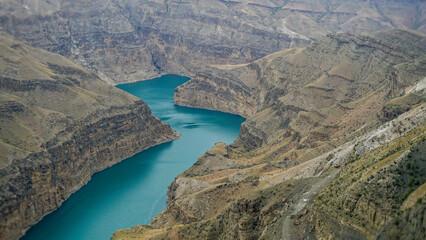Fototapeta premium Sulak canyon is one of the deepest canyons in the world and the deepest in Europe.