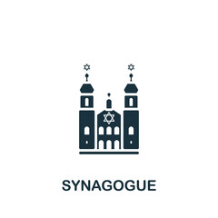Fototapeta premium Synagogue icon. Monochrome simple icon for templates, web design and infographics