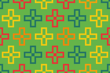 Geometric Endless Seamless Pattern Looking Like Flowers