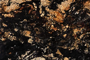 Fotobehang Stylish Black Sedna - granite background, texture in elegant colors as part of your design. © Dmytro Synelnychenko
