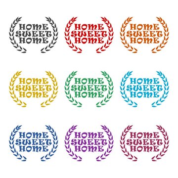 Home Sweet Home Icon Or Logo, Color Set