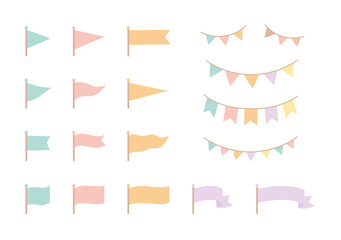 フラッグ　ガーランド　シンプル © siroyagi3