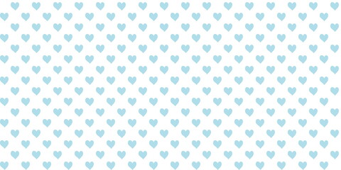 Blue white seamless pattern of hearts vector background, drawing of hearts shape