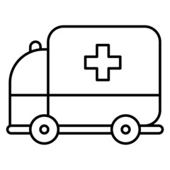 ambulance for transporting emergency patients icon