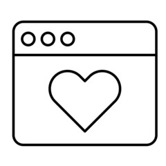 icon website for valentines day love heart