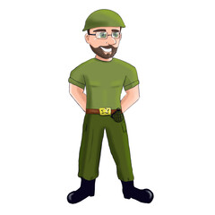 Soldier with grenade