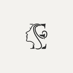 Fototapeta na wymiar Letter E Beauty Women Logo