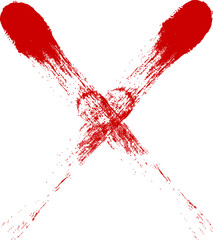  X.Grunge letter X Vector cross sign. Hand drawn X