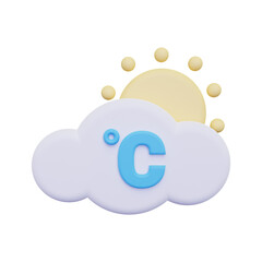 Sunny Weather. isolated on a white background. 3d illustration