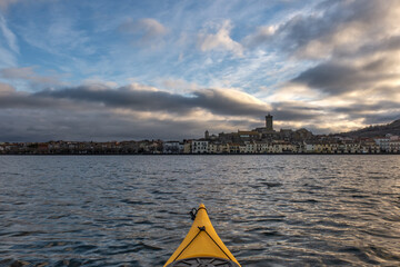 Marta vista dal kayak....escursione sul lago di Bolsena