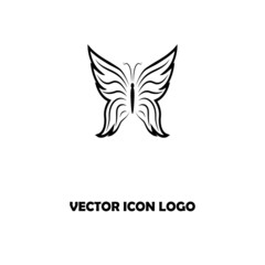 abstract butterfly logo. butterfly icon
