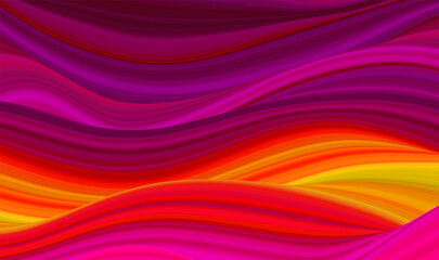 Abstract vector background with soft color transitions from red to yellow and tones of purple. Liquid futuristic fantasy space.