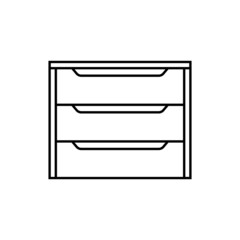 clothes drawer room furniture icon vector