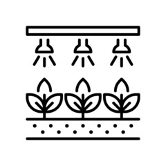 Plants Irrigation Vector Outline Icon Design illustration. Agriculture and Farming Symbol on White background EPS 10 File