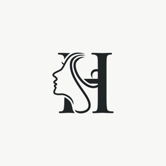 Letter H Beauty Women Logo
