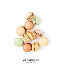 Macaroons creative layout.