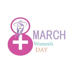 Happy International Women's Day  March 8 Design and greetings