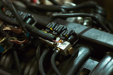 engine repair assembly of pistons for a turbo engine power increase