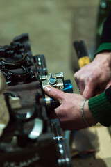 engine repair assembly of pistons for a turbo engine power increase