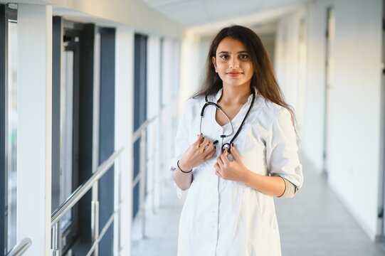 portrait of indian female doctor