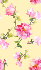 Fototapeta na wymiar flowers pattern design floral seeamless botanical tropical bacakground 
