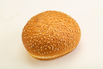 Burger bun with sesame seeds