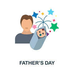 Father?S Day flat icon. Colored element sign from celebration collection. Flat Father?S Day icon sign for web design, infographics and more.