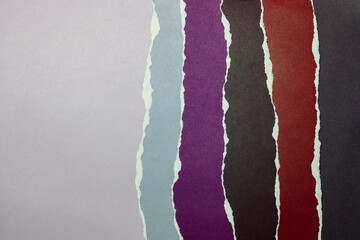 Paper tear, ripped paper edge, torn edge, isolated paper tear layered colors, paper corner with space for copy