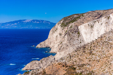Fototapeta na wymiar Cliffs and Ioanian sea at Zakynthos, Greece.