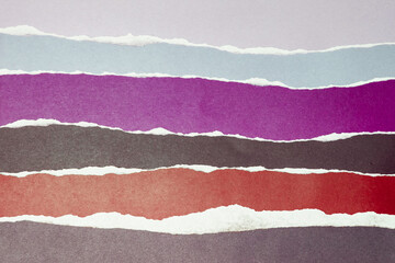 Paper tear, ripped paper edge, torn edge, isolated paper tear layered colors, paper corner with space for copy