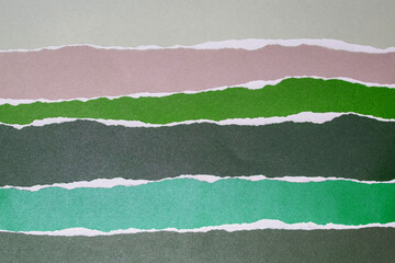 Paper tear, ripped paper edge, torn edge, isolated paper tear layered colors, paper corner with space for copy