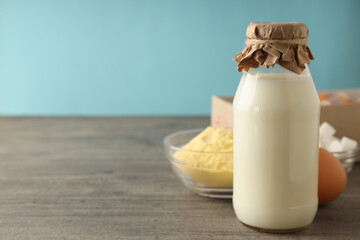 Concept of cooking cake, space for text