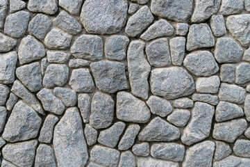 Texture of a gray stone wall. Texture background of the stone wall of the old castle. Stone wall as a background or texture.