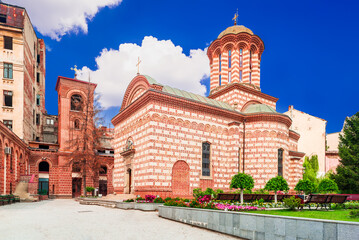 Bucharest, Romania - The Old Court church Saint Anton, medieval romanian heritage.