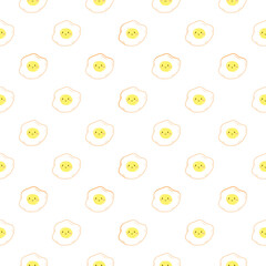 seamless background with tried eggs